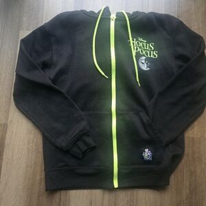 Disney Hocus Pocus Black Hoodie with Neon Green Accents